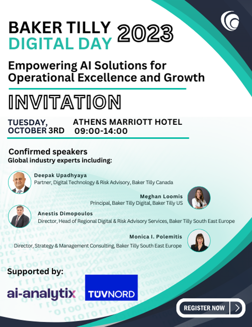 Register now: Baker Tilly Digital Day 2023 | Empowering AI Solutions for Operational Excellence and Growth